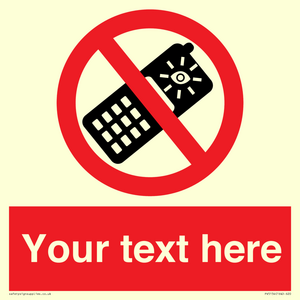 Custom No camera phones Sign